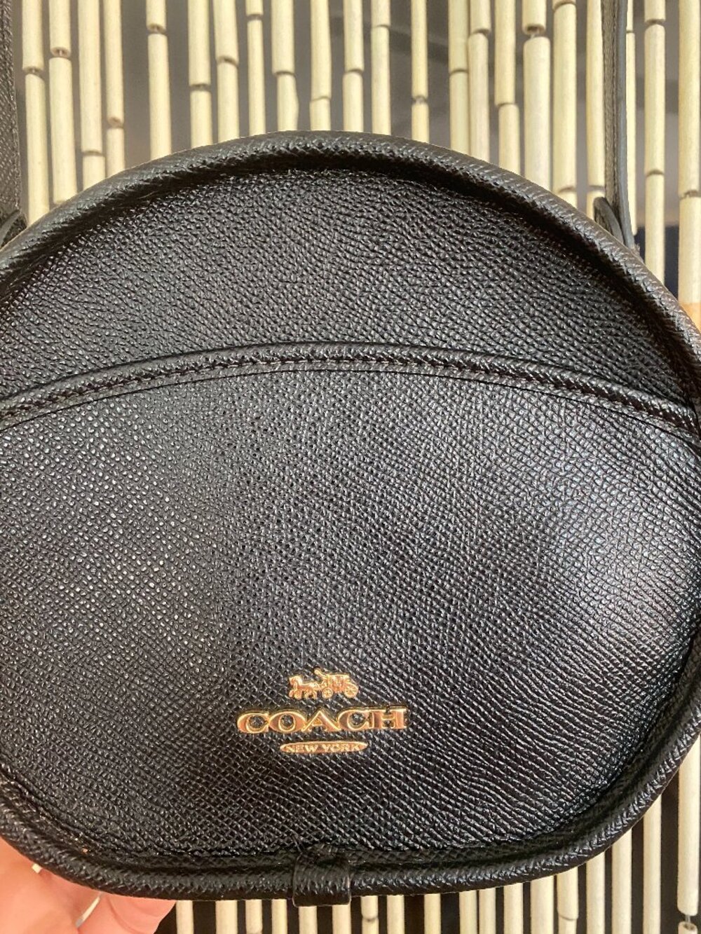 Coach Black Mini Circle Shoulder Bag